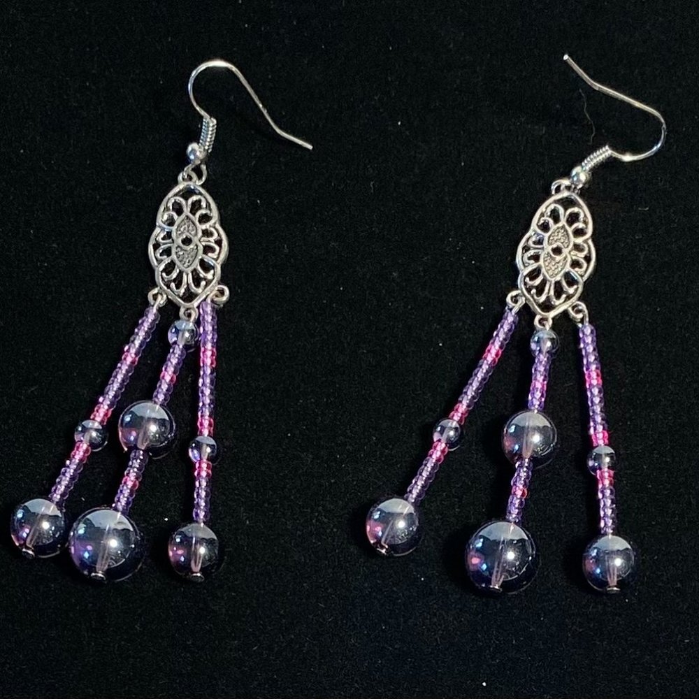 Amethyst, Pink & Purple Earrings